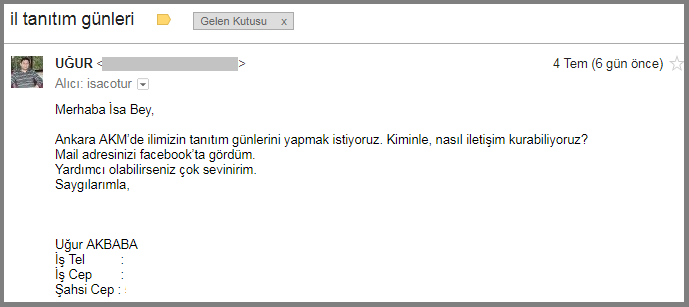 Ankara Akm Fuar tanıtımı mail