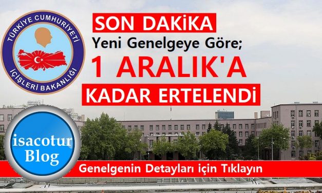 İçişleri Bakanlığı Genelgesi 1 Aralık’a Kadar Fuarlar Ertelendi