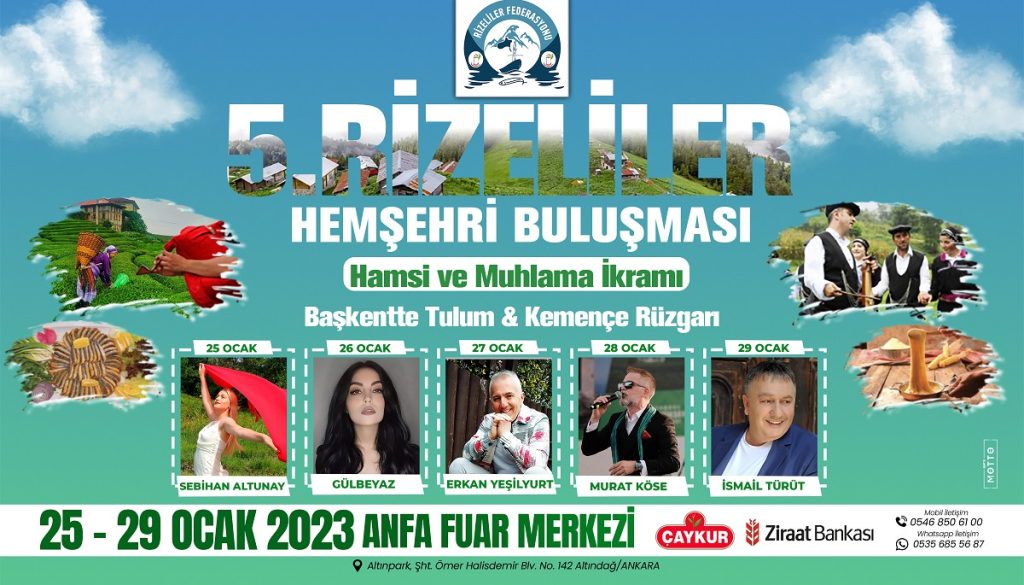 5. Rizeliler Hemşehri Buluşması Hamsi ve Muhlama Şöleni