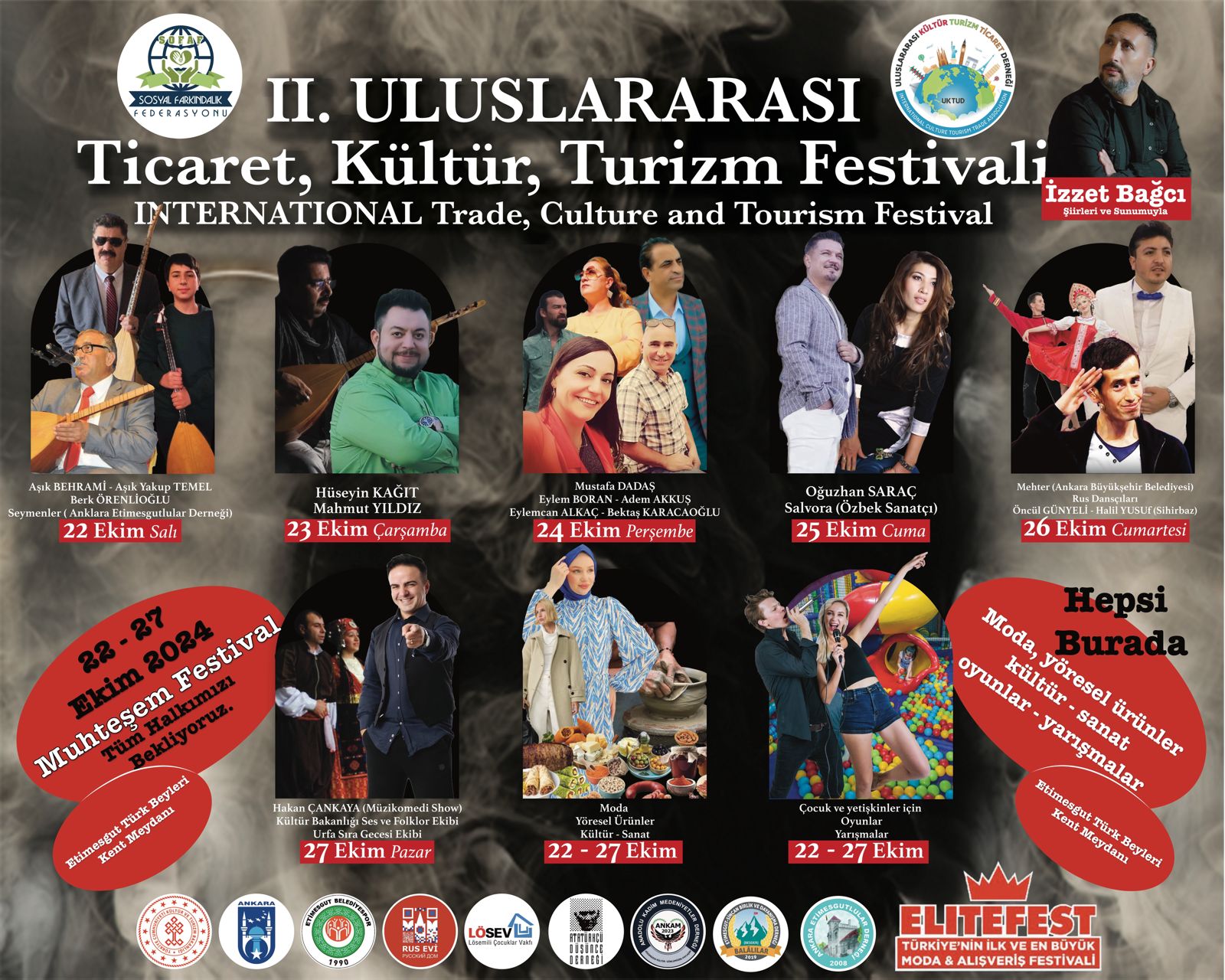 Uluslararası Ticaret, Kültür ve Turizm Festivali Ankara Etimesgut Türk Beyleri Kent Meydanı’nda Yapılacak