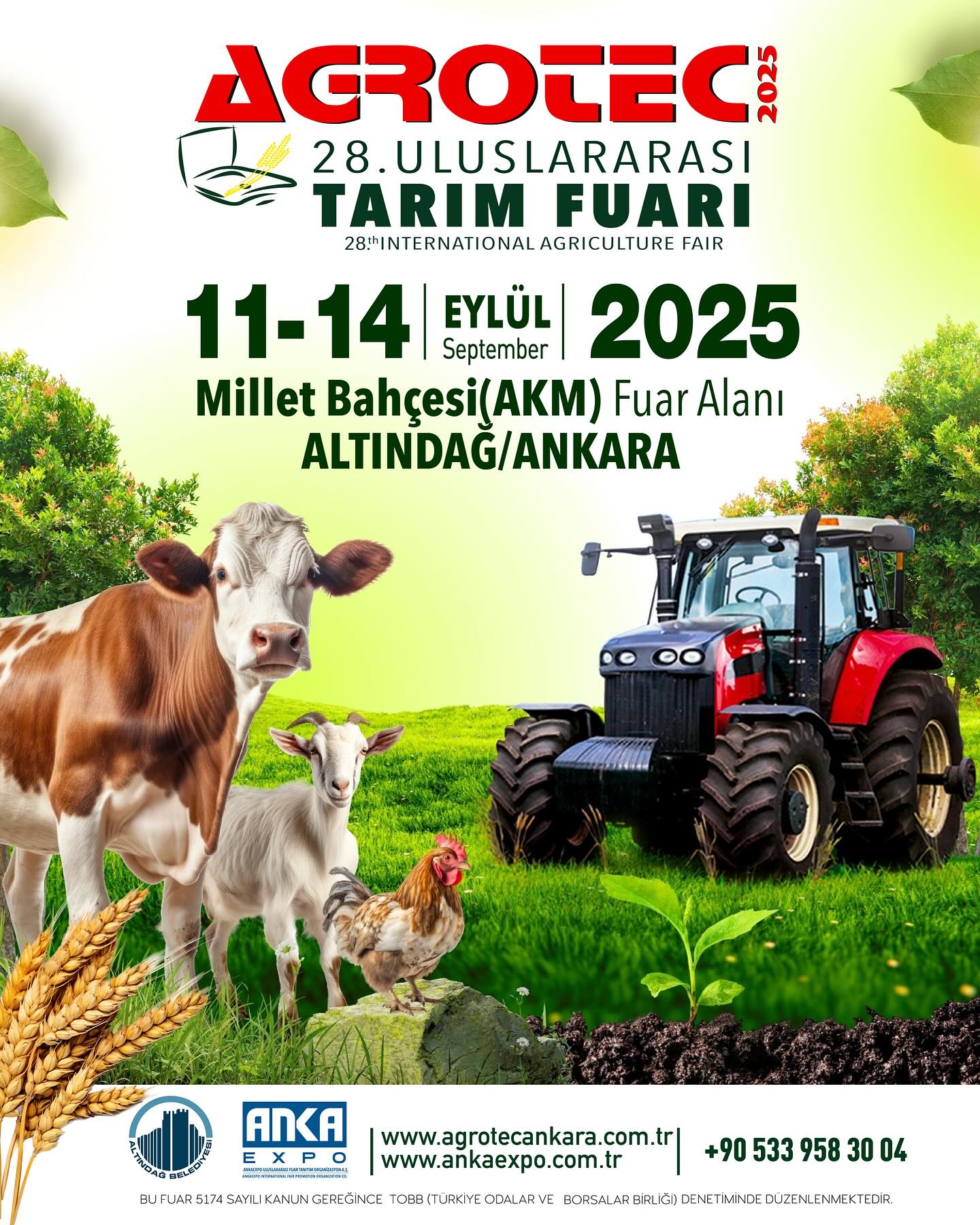 AGROTEC 2025 28. Uluslararası Tarım Fuarı 11-14 Eylül 2025