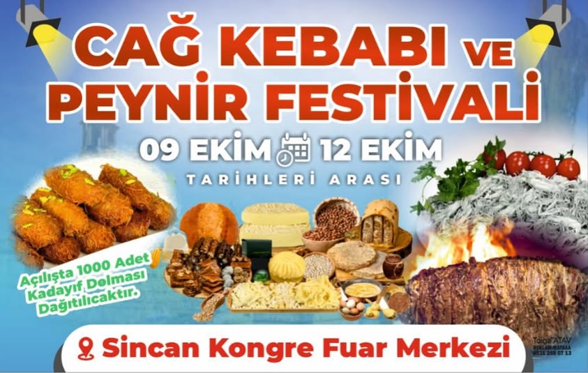 Cağ Kebabı ve Peynir Festivali Sincan’da