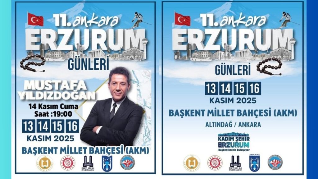 11. Erzurum Günleri 2025 Ankara'da Başlıyor