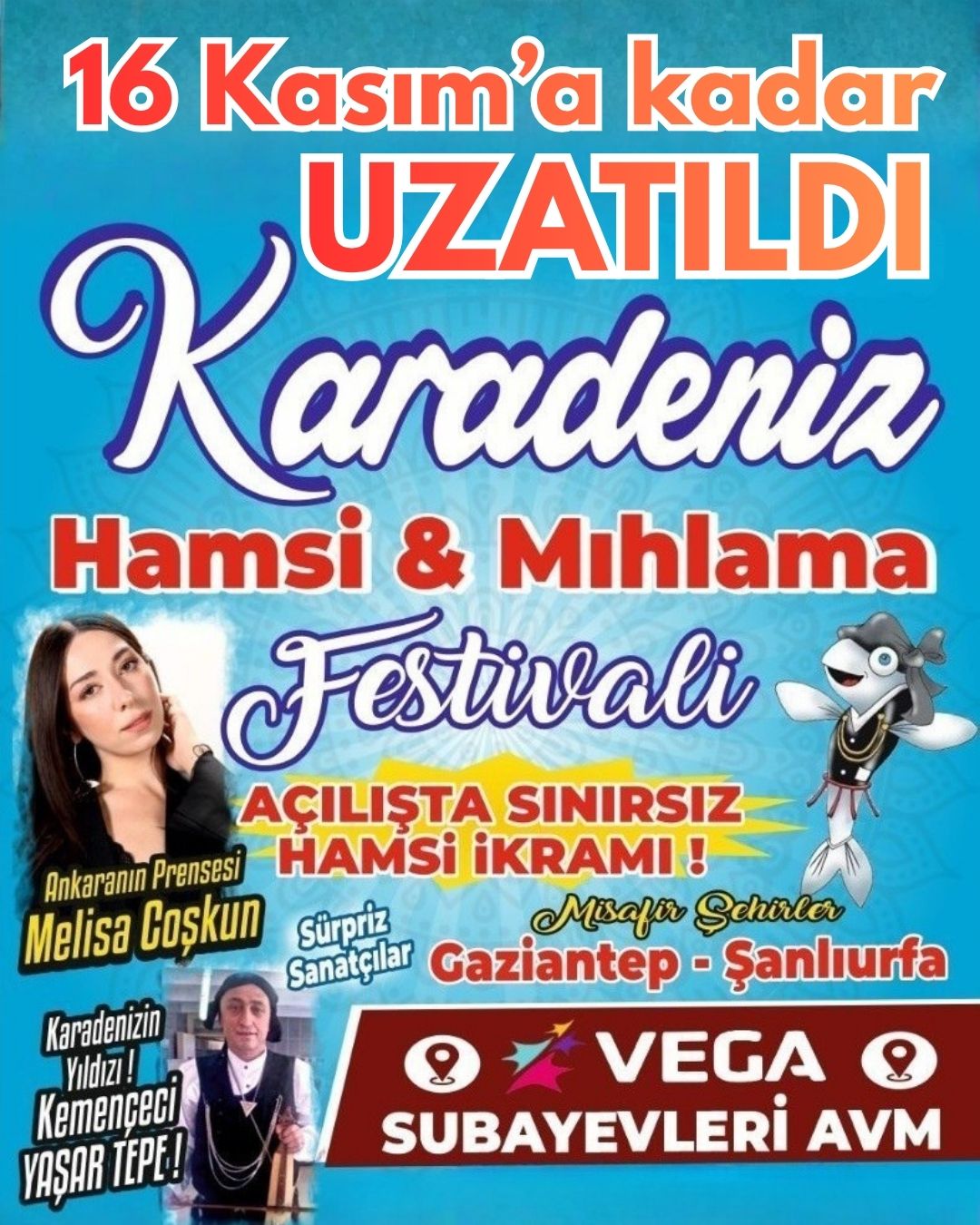 Hamsi ve Mıhlama Festivali Vega Subayevleri AVM'de