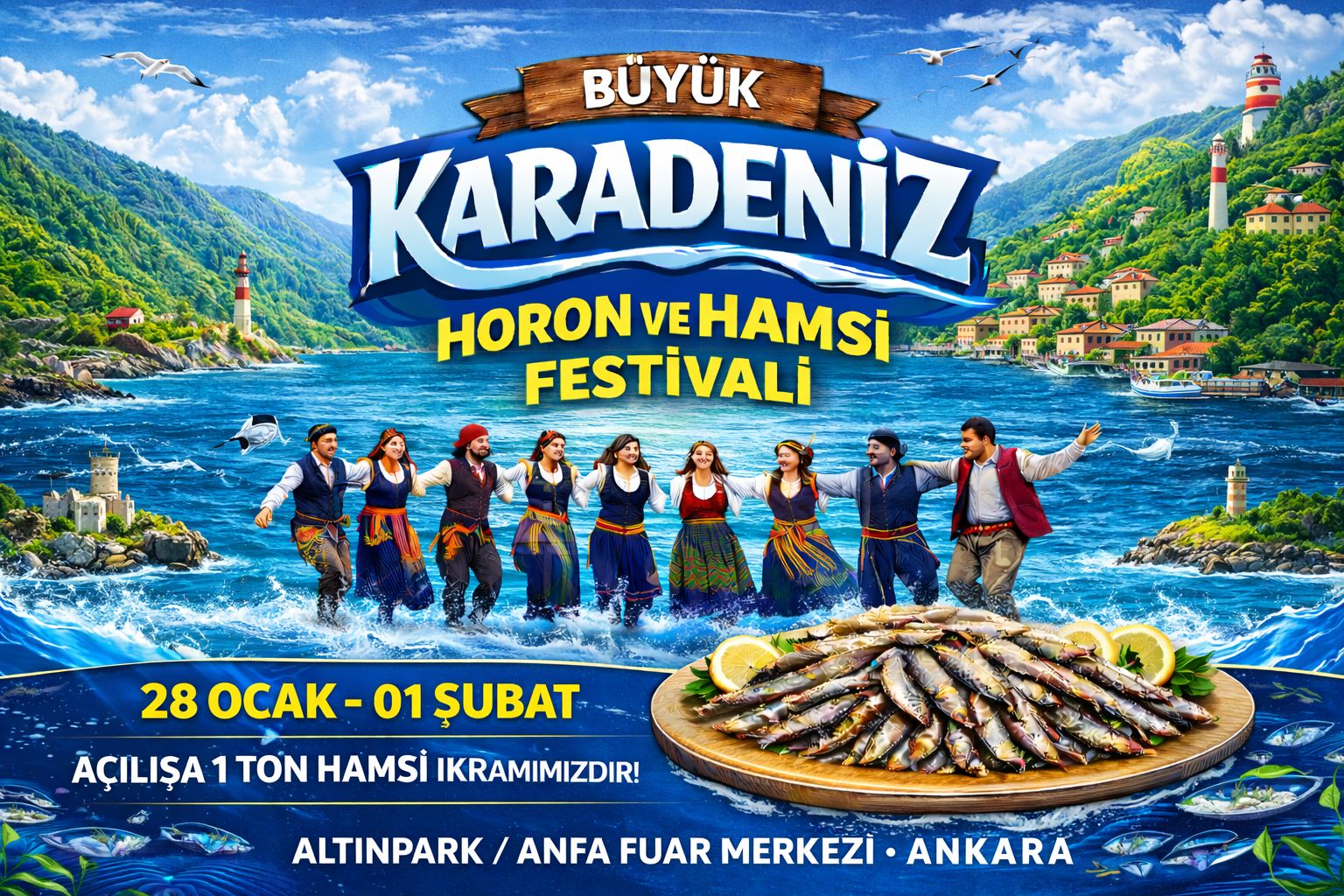 Ankara’da Büyük Karadeniz Horon ve Hamsi Festivali 2026