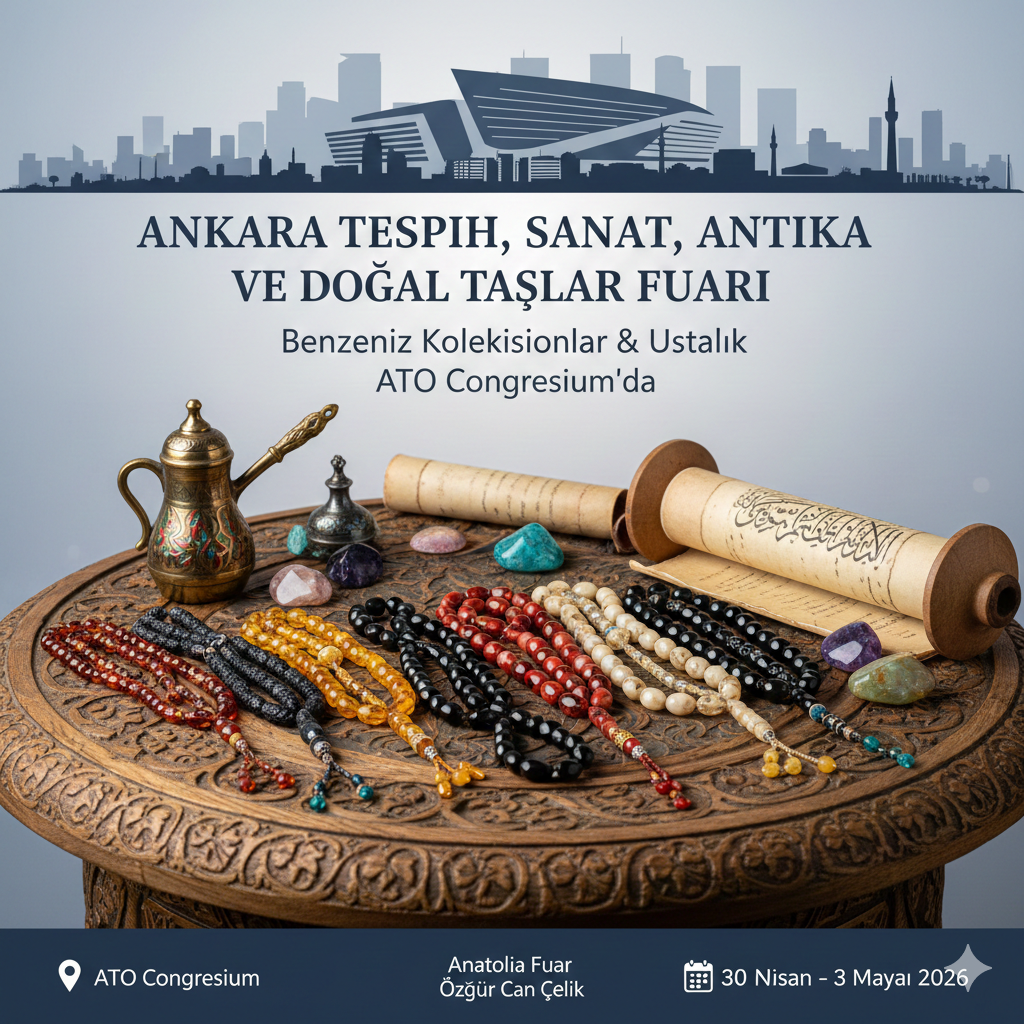 Başkentte Sanat ve Zanaatın Buluşması: Ankara Tespih, Sanat, Antika ve Doğal Taşlar Fuarı 2026