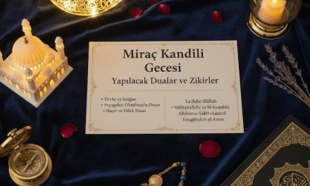 Miraç Kandili Gecesi Yapılacak Dualar ve Zikirler