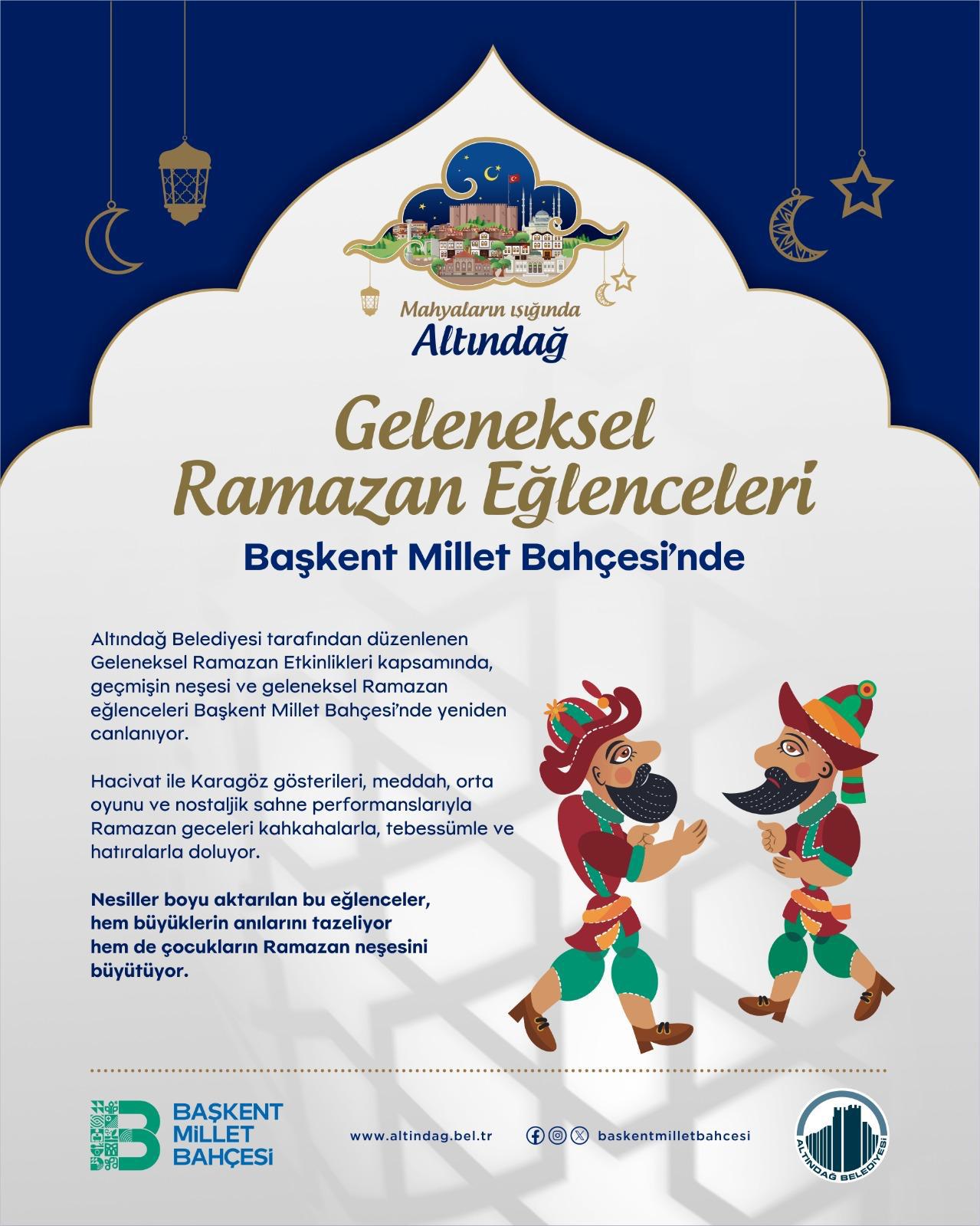 Başkent Millet Bahçesi Ramazan Etkinlikleri Başlıyor
