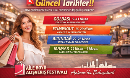 Ankara’da Büyük Alışveriş Festivali Başlıyor! Gölbaşı, Etimesgut, Altınpark, Mamak