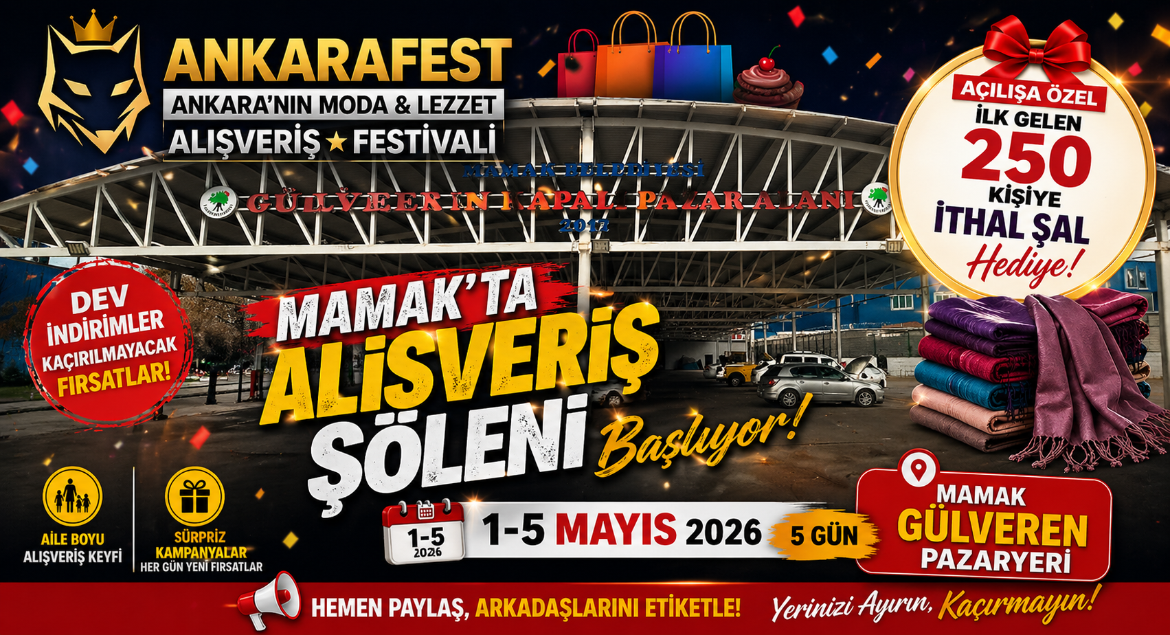 Mamak Gülveren’de Alışveriş Şöleni Başlıyor: ANKARAFEST Geliyor!