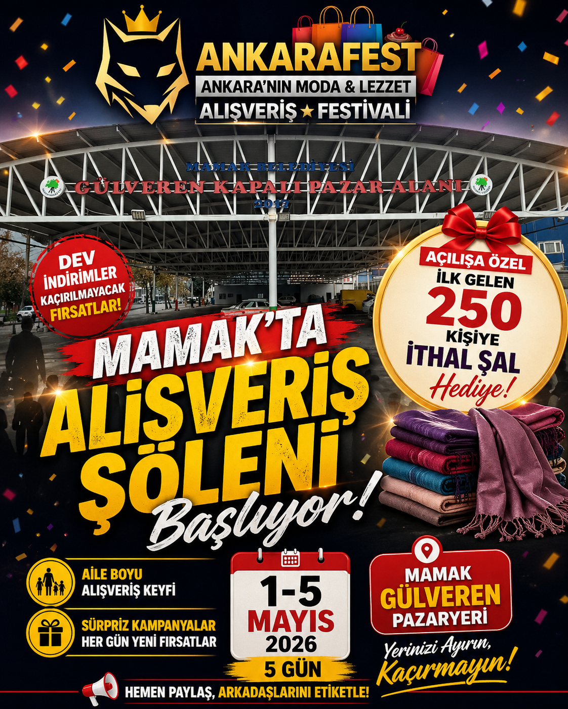 Mamak Gülveren’de Alışveriş Şöleni Başlıyor: ANKARAFEST Geliyor!