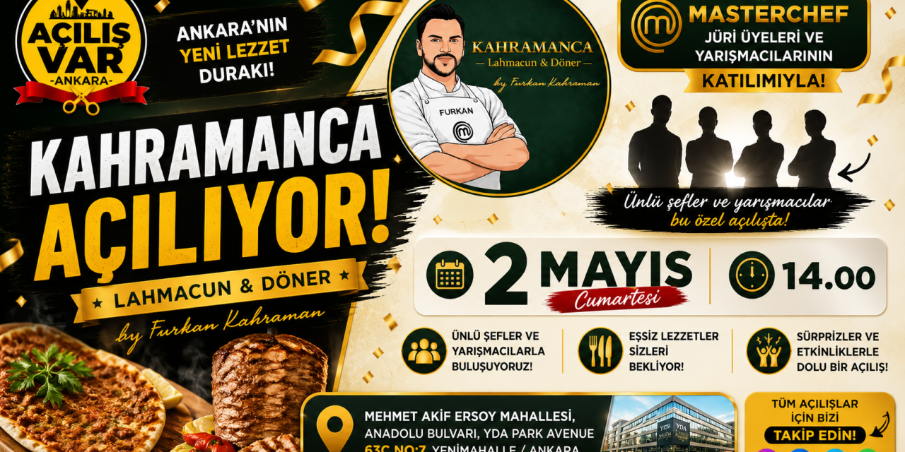 Kahramanca Lahmacun & Döner Ankara’da Açılıyor