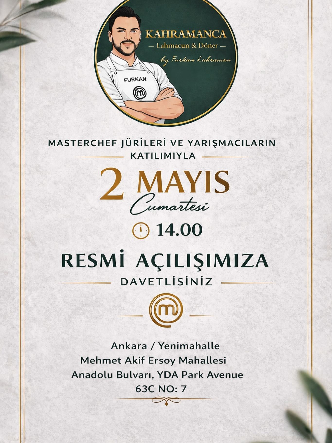 Kahramanca Lahmacun & Döner Ankara’da Açılıyor