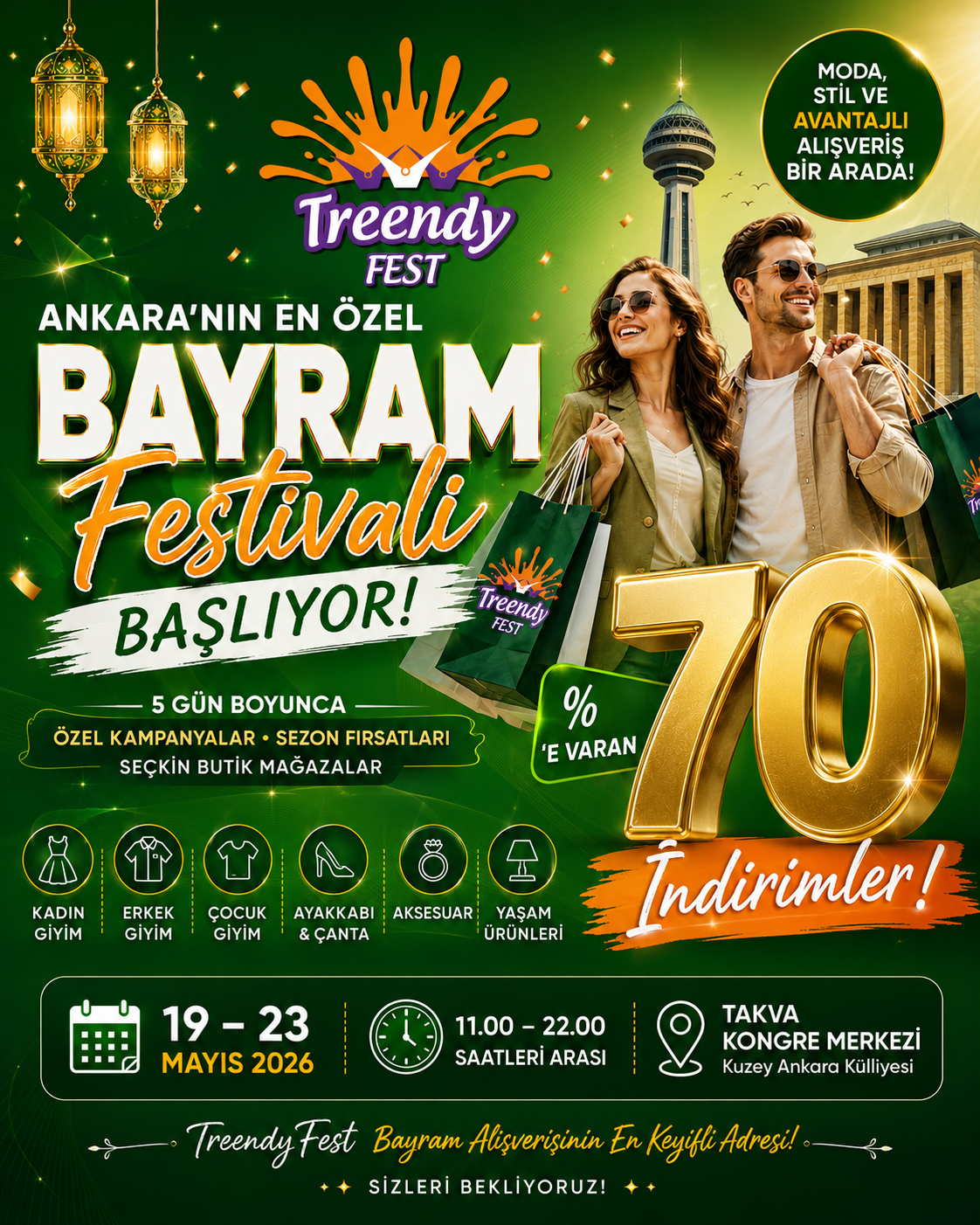 Ankara’nın En Özel Bayram Alışveriş Festivali: TreendyFest Başlıyor