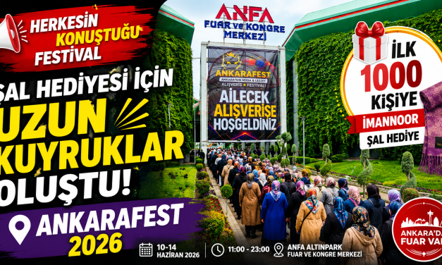 AnkaraFest 2026 Başladı Şal Hediyesi İçin Uzun Kuyruklar Oluştu