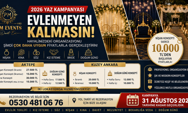 Ankara Nişan Konseptleri 10 Bin TL’den Başlıyor