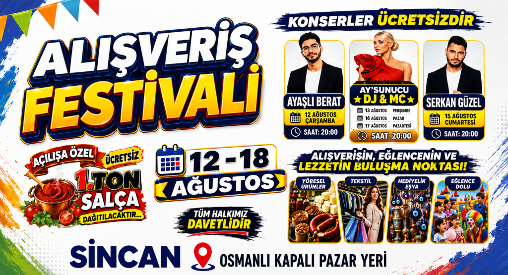 Sincan’da 1 Ton Salça Dağıtıldı! Alışveriş Festivali Başladı